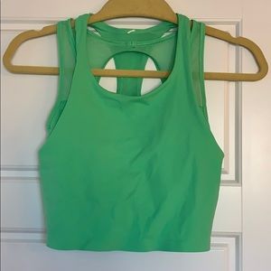 Lululemon break free cropped top.